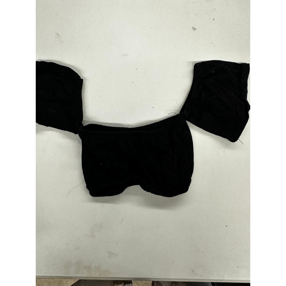 Unbranded Toddler Girls Black Off The Shoulder Puff Sleeve Crop Top Size 86